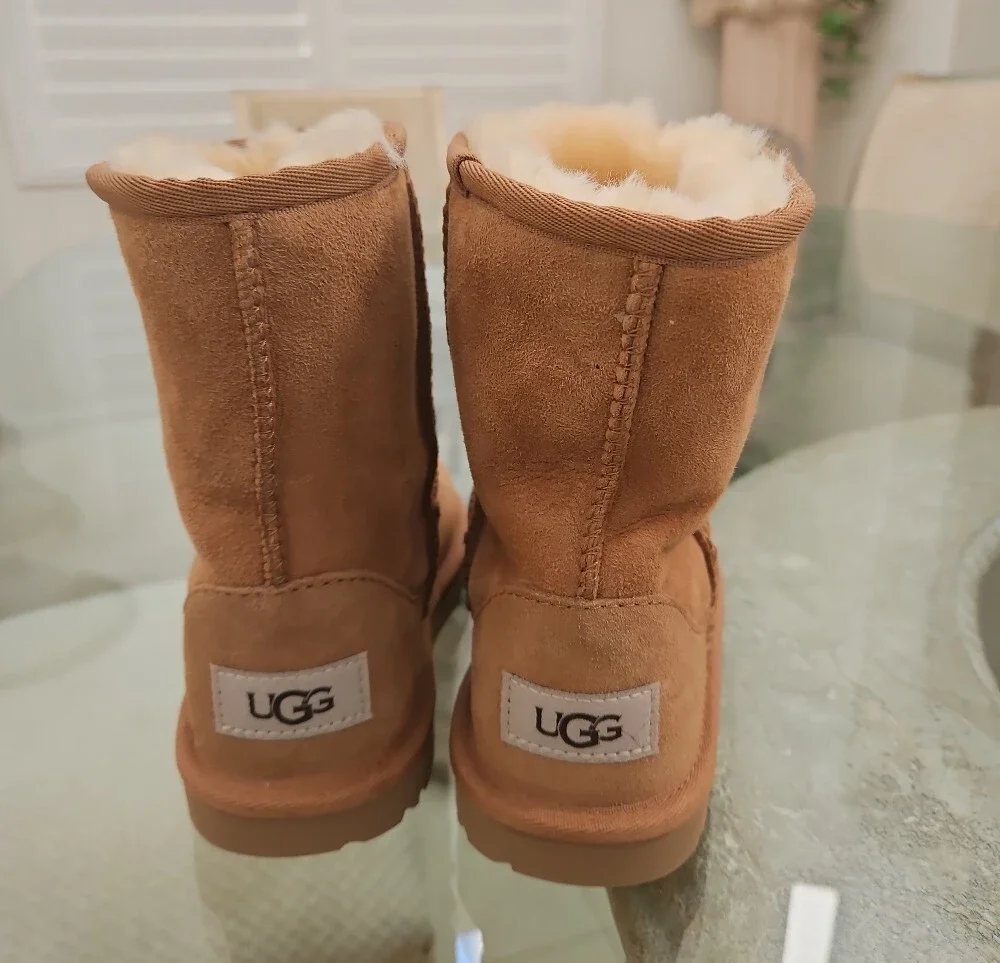 UGG Chestnut Suede Shearling Boots